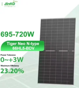 Tiger Neo 2.0 Commercial Home Photovoltaic N Type Topcon Bifacial Dual Glass Monocrystalline 700W 710Watt 720W Solar Panel