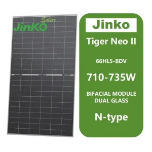 Tiger Neo 2.0 JKM710-735N-66HL5-BDV Home and Commercial Use Bifacial Dual Glass N-Type Monocrystalline Solar Panels 730W 735W