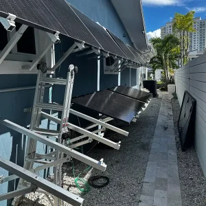Tilted Angle PV Wall Mounting System Aluminum Solar Module Mounting Racks