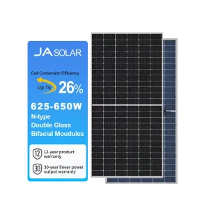 Top Rated Bifacial Solar Panels 450W 650W 800W Max for JA for N Type Monocrystalline Silicon White Backsheet PERC 26%