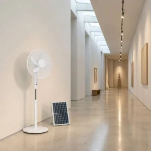 Top Rated YL 168 16 Inch Solar Electric Fan DC Standing Fan with Solar Panel Portable Rechargeable Fan for Nigeria Market