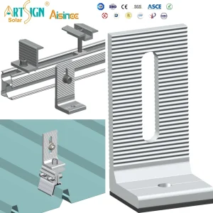 Top l Foot Solar Mounting Supplier High Quality Aluminum Alloy Solar Accessories l Feet for Pitched Metal Roofs | Art Sign
