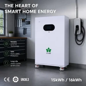 Touch Screen Floor Standing LiFePO4 Battery 48V 300Ah 15kWh Real-Time Data Display Home Solar Energy Storage System