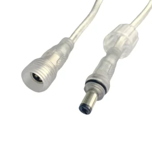 Transparent DC Header 5521 Waterproof Male Female Butt Plug Power Cord Connector for Extension Cords and Cable Connecting