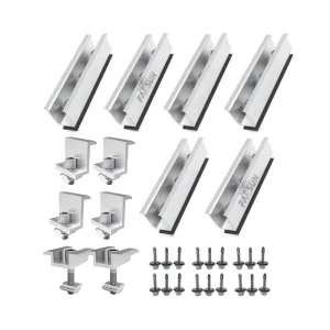 Trapezoidal Solar Rail System Solar Panel Mini Rail Mounting Kit