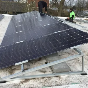Triangular Ballasted Aluminum Solar Panel Mounting System for Flat Roofs