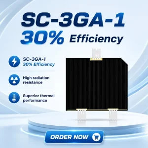 Triple Junction GaAs CIC Solar Cell SC-3GA-1 30% Efficiency for Satellite Aerospace Power System