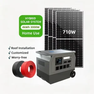 Trolley Portable Power Station with Solar Charging Function and 3000W for Home Daily Backup Camping Travel and Emergency