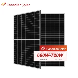 Type Price Canadian Topcon 690W 700W 710W 720W N Type Bifacial Mono Solar Panels for Commercial Solar Farm