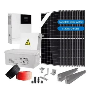 UN 5kw 10kW 15kw 20kw Hybrid Off Grid Solar Power System 230V Complete Kit With 30kWh Battery MPPT Pure Sine Wave Inverter