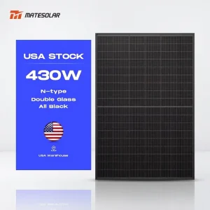 US Stock 430W 440W 450W 455W N Type TOPCon Solar Panels Bifacial Dual Glass PV Mono Solar Module for Home Solar Energy System