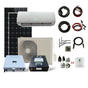 Ultra Quiet Solar Panel Air Conditioner DC Inverter Technology Sleep Mode Operation Environment Friendly for Bedroom Nursery US