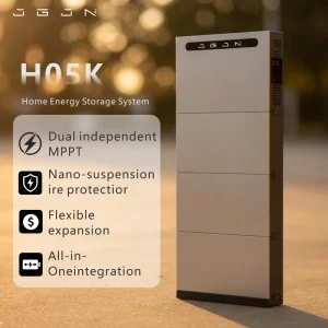 Ultra-thin 155mm All-in-One Home Energy Storage System 5kWh 10kWh 20kWh Stackable LiFePO4 Battery Hybrid Inverter IP66