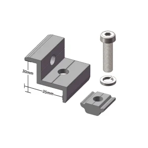 Universal 30-35mm Solar Panel End Clamp 30mm 35mm Aluminum Alloy Photovoltaic Accessories