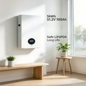 Universal Hybrid Inverter Compatible 5kWh 51.2V Split Solar Battery LiFePO4 Energy Storage Pack for Home