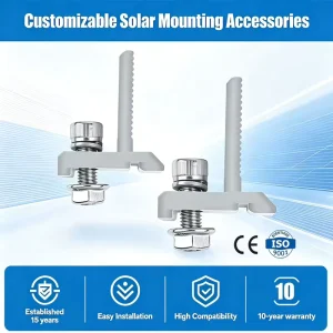Universal Solar Cross Rail Clamp Photovoltaic Mounting Connector for Ground Solar Rail System