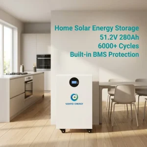 VANYO 51.2v 280ah Solar Lithium Battery 14kwh Solar Power System Wall Mounted Lifepo4 Battery with Wheel
