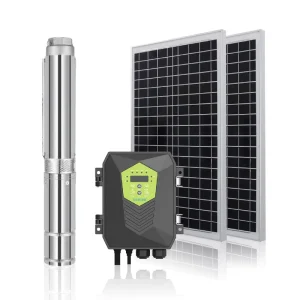 VEICHI DC Borehole Submersible Deep Well Pumping System with Solar Panel MPPT Solar Water Pump for Agriculture Irrigation