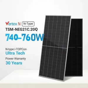 Vertex N G3 Ultura TSM-NEG21C.20Q HJT BIPV N-type Bifacial Solar Panels 740W 745W 750W 755W 760W 24.5% Efficiency