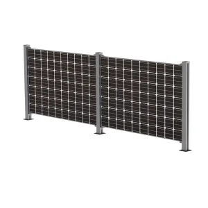 Vertical Bifacial Solar Fence Ground Mount System for Farm