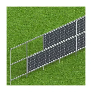 Vertical Farming Bifacial Solar Mounting System for Double-Glazed Modules 90° Tilt Angle