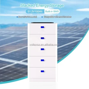 Voltax WB5166 Stackable 51.2V 300Ah 314Ah 15kWh 16kWh LiFePO4 Hybrid System Solar Energy Storage