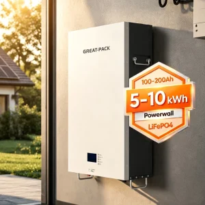 Wall Mounted LiFePO4 Lithium Battery 5kWh/10kWh 100Ah/200Ah Hybrid Grid Home Energy Storage Battery with CAN Communication