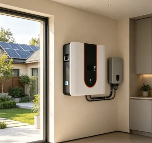 Wall-Mounted Split 25.6V 100Ah 2.56kWh LiFePO4 Smart BMS Home Solar Energy Storage Battery Household Backup Power System