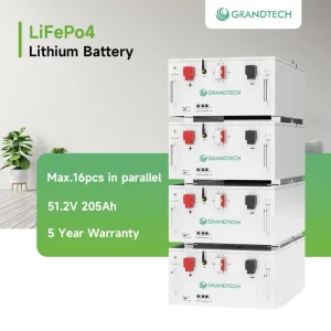 Wall Mounted Stackable 51.2V LiFePO4 Lithium Battery 200ah 10kWh 15kWh 20kWh for Residential Solar Energy Storage System