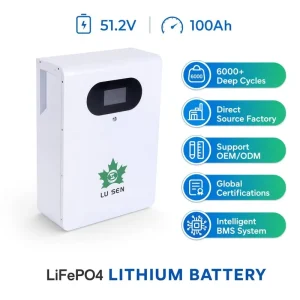 Wall & Rack Dual Use LiFePO4 Battery 48V 280Ah 14.3kWh Expandable Off Grid Solar Energy Storage Pack