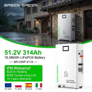 Waterproof 48V 300Ah 314Ah Solar Lithium Battery Pack 51.2V 16kwh 15kwh Solar System 48V 300Ah LiFePO4 Energy Storage Battery