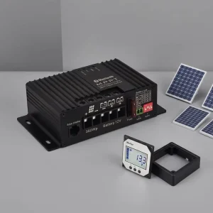 Waterproof MPPT Solar Charge Controller 12V Dual Battery for RV Caravan Motorhome Boat Support Bluetooth Remote LCD Display