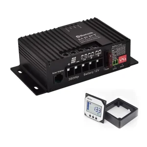 Waterproof MPPT Solar Charge Controller 12V Dual Battery for RV Caravan Motorhome Boat with Bluetooth Remote and LCD Display