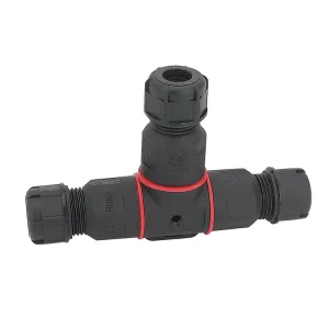 Waterproof Outdoor 2pin 3pin 4pin 16A IP68 T Type 3 Way Electrical Cable Connector