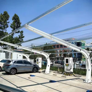 Waterproof PV Solar Mounting System with Stainless Steel and Carbon Steel Carport Parking Structure