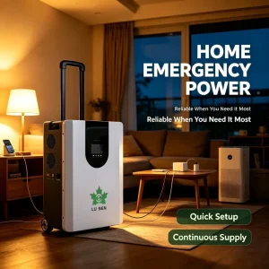 Wheeled 3000W Hybrid Solar Station 4kWh LiFePO4 Battery Off-Grid Household Backup Power