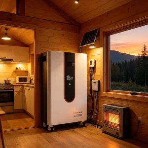 Wheeled 51.2V Energy Storage Powerwall Scalable Design for Household Emergency Power Supply