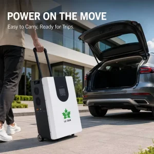 Wheeled All in One Solar Generator 3kW 4kWh Pure Sine Wave Multi Charging Options Home Backup Power