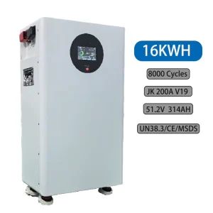 White Vertical 15KWH LiFePO4 Prismatic Battery Pack for Solar Energy Storage 20-30KW Output