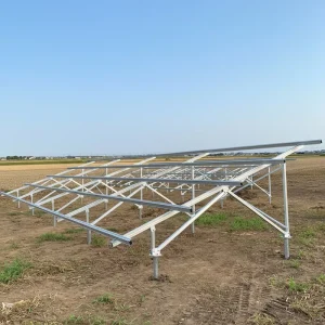 Wind-Resistant Aluminum Ground-Mount Solar Panel Racking System