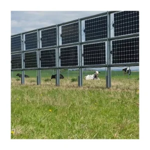 Wind-Resistant Anti-Theft Steel Bifacial Solar Fence Mounting System Highway Barrier