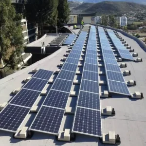 Wind Snow Load Certified Modular Triangle Flat Roof Solar Panel Mounting Structure Zinc Aluminum Magnesium Alloy Hot Dip