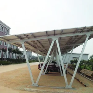 Wind and Snow Rated Hot-Dip Galvanized Modular Aluminum Solar Carport Mounting System for Campus, Mall, and Parking Lots