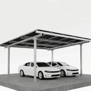 Wind and Snow Resistant Aluminum Solar Carport Structure Solar PV Mounting Bracket for Garage Parking Shelter
