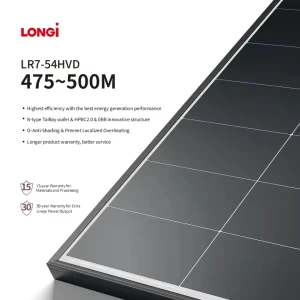 X10 3.0 TOPCON N Type Bifacial Double Glass Monocrystalline 480W 500W 520W Photovoltaic Solar Panel