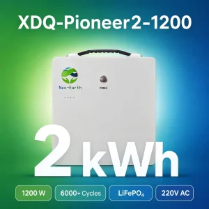 XDQ Pioneer2 1200 2kWh LiFePO4 Power Station 1200W Factory Direct Solar Generator MPPT Home Backup OEM