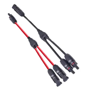 Y Branch Solar Panel Connector Cable Male/Female Extension Cable 1P 4P ABS Material 5m Contact for Power Connection