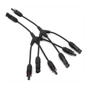 Y型分线器 IP67 防水 PPO 材质太阳能光伏连接器 面板电缆 3 对 1