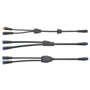 Y Type LED Lighting 3 Pin Waterproof Cable Splitter Connector