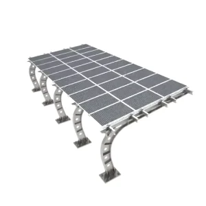 YMHD Commercial Solar Carport Structures with Hot Dip Galvanized Surface Wind Load 60m s & Snow Load 1.4KN m2 for 40 Panels